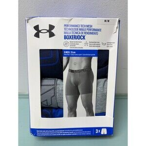Under Armour UA BOXER BRIEFS Tech Mesh Men's Medium 6" Boxerjocks  3 Pairs NWT